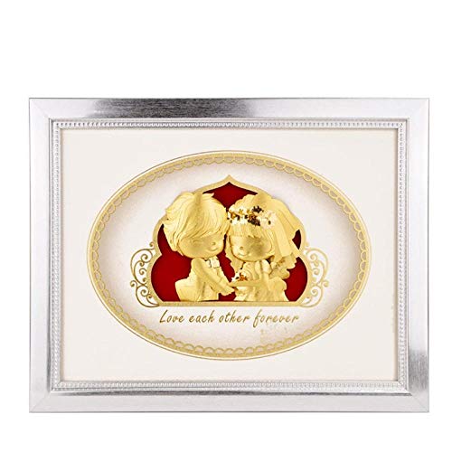 Peinture encadrée en 3D KARFRI, cadeau d'exception en or 24 carats