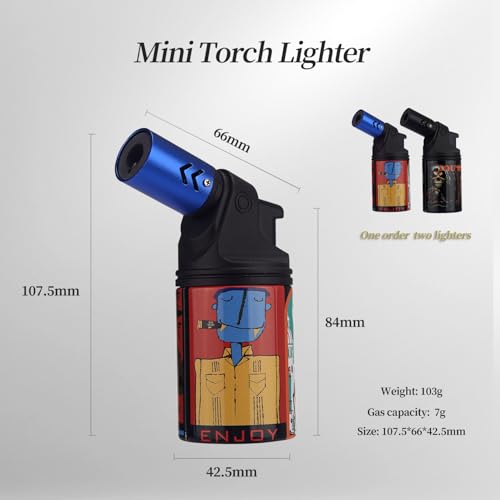 Encendedores HONEST Pack 2 Llamas Jet Recargables miniatura 2