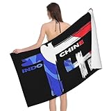 RUOPASWEAST for Indochine Rock Band Serviette De Bain Microfibre 80x130 Cm – Absorbante Et Séchage Rapide – Motif Groupe Rock Français – Cadeau Fan Musique – Douce Et Légère pour Plage, Sport, Voyage