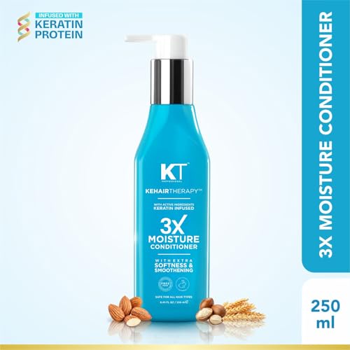 Image of KT Professional 3X Moisture Conditioner Deep Hydration Restores Strength Boosts Shine Prevents Dryness Keratin-Infused Sulphate & Paraben Free 250 ml