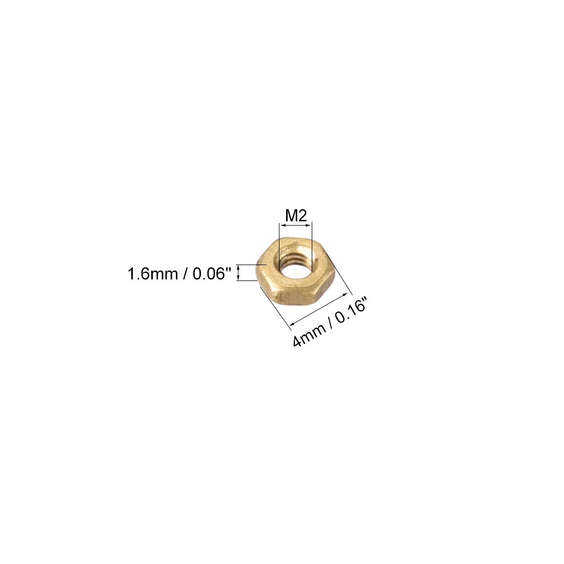 Lot De 100 écrous Hexagonaux M2 Aicosineg - Filetage Métrique 0.4mm, 4x1.6mm, Polycarbonate Noir - Pour électronique, Petites Réparations
