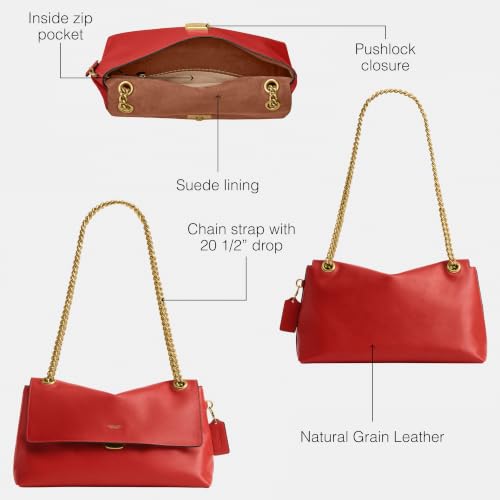 Image of Coach Women's Natural Grain Leather Chelsea Shoulder Bag 30