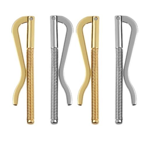 4PCS 70mm Spring Money Clips, Metal Spring Money Clip Insert Bar Slim Wallet Clamp Replacement Parts for Bifold Leather Wallet Purse Credit Card Holder (Gold and Silver)