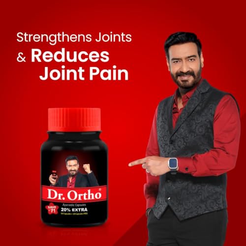 Image of Dr.Ortho Ayurvedic Pain Relieving Capsule For Joint,Neck,Knee And Muscle Pain | Ayurvedic Remedy Effective Result And Reduces Muscle Stiffness - 60 Capsule(Pack Of 3)