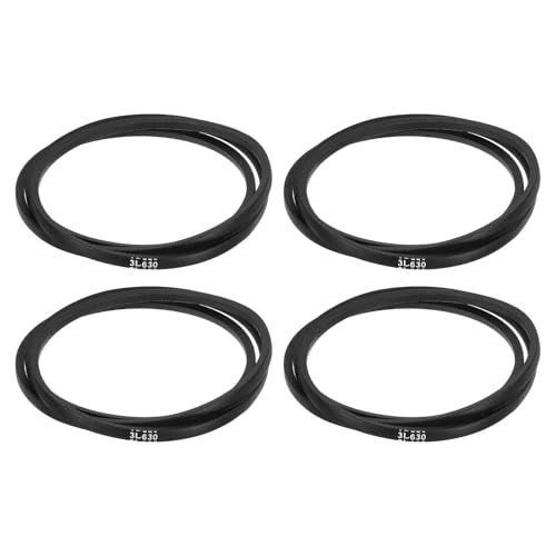 uxcell 4Pcs 3L630 Classic Wrapped Rubber V-Belt, 63"(1600mm) Outside Circumference, 3L Profile V Belt 3/8" Width 7/32" Height