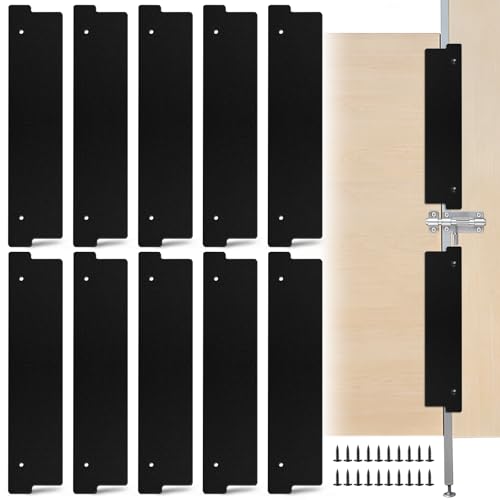10 Pack Bathroom Stall Privacy Strip, 17.3” X 3.8” Restroom Privacy Gap Cover, Black Restroom Partitions, Stall Gap Filler for Public Bathroom (10, 17.3” X 3.8”)