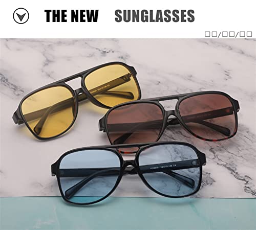 XINXIN Large Frame Men's and Women's Retro Sunglasses, Outdoor Vacation Driving Glasses (Color : E, Size : Medium)2