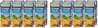 Lacnor Essentials Orange 100% Juice, No Added Sugar, 180 Ml Pack Of 16