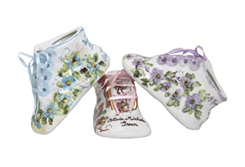 baby keepsakes ceramic booties