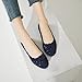 BABUDOG Mesh Ballet Flats Shoes for Women,Womens Flats Dressy Comfortable,Women's Dress Shoes with Flower Eyelets,Slip on Casual Walking Flats(Navy 08)