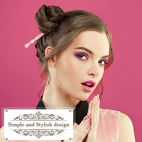 12 Pieces Acetate Hair Sticks Styling Hair Chopsticks Hair Accessories Tortoise Shell Hairpin Leopard Print Hair Pins Chinese Retro Hairpins Disk Hair Sticks Hair Accessories for Women and Girls (Retro Colors) - Thumbnail 2