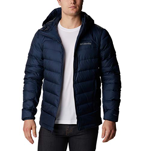 Columbia Men's Autumn Park Down Hooded Jacket, Collegiate Navy, Large