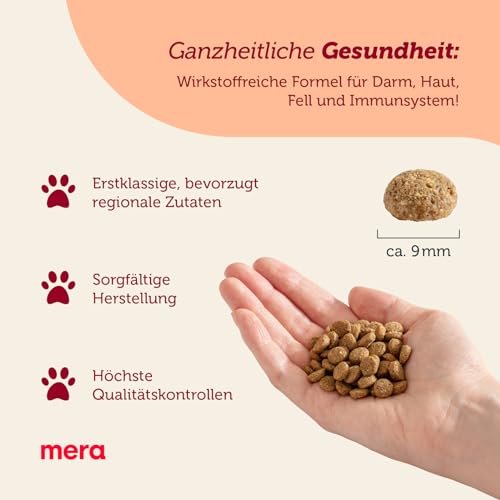 mera Care Junior Huhn (1kg), Hundefutter für Welpen bis zum 12. Monat, mit 78% tierischen Protein, ohne Weizen