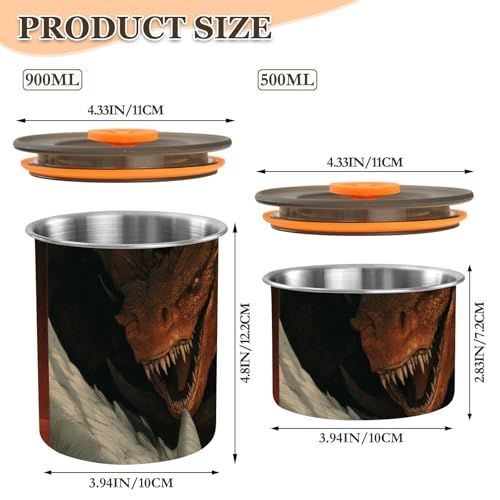 Contenedor hermético para café acero inoxidable 900ml miniatura 3