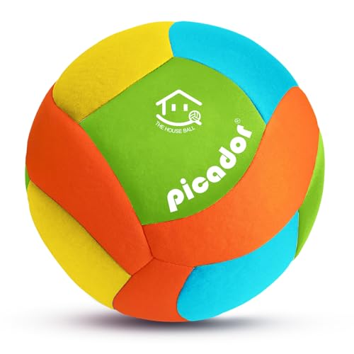 PP PICADOR Softy Volleyball - Soft and Safe Indoor Volleyballs for Practicing Inside House and Yard, Silent Volleyball with Pump for All Ages