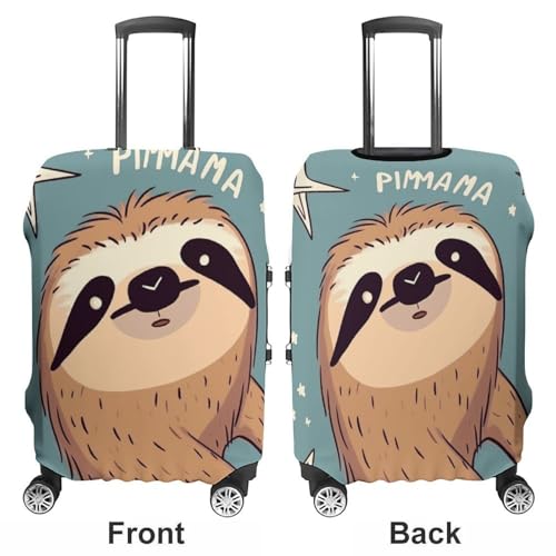 Funny Sloth Stars Printed Luggage Cover Protector, Fits 18-32 Inch Luggage3