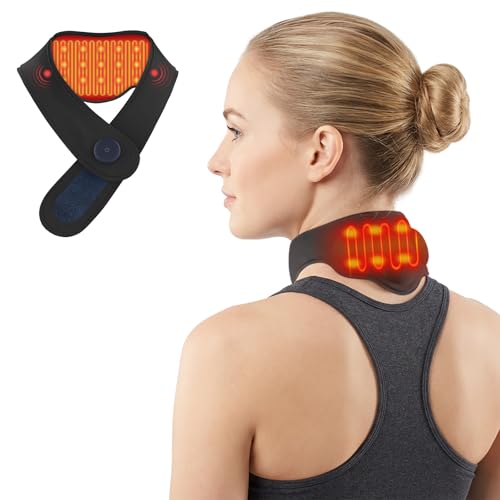 Almohadilla Térmica para el Cuello Inalámbrica, Calentador Cervical Portátil Recargable por USB, con 2 Niveles de Calor, para Bienestar   Regalo para Hombre y Mujer