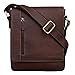 Produktbild STILORD 'Easton' Kleine Messenger Bag Echt Leder Vintage Umhängetasche im Hochformat 10,1 Zoll Tablet Tasche für iPad DIN A5 Schultertasche Echtleder, Farbe:Havanna - braun