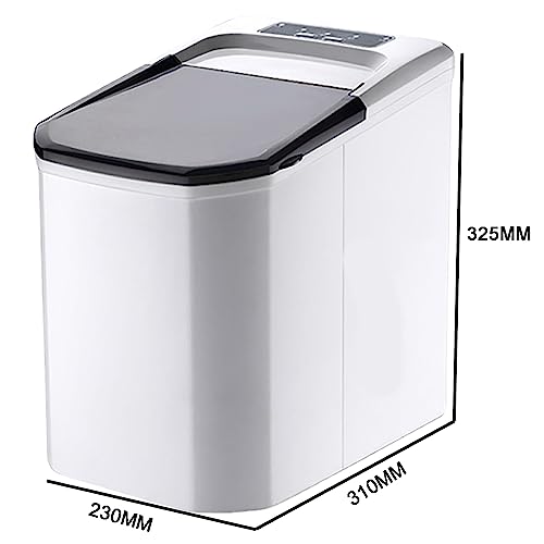 Máquina fabricadora de hielo, dispensador de cubos de hielo, con bajo nivel de ruido, tapa transparente amplia, tamaño ajustable de los cubos, listos en 6-10 minutos, con limpieza automática, para uso doméstico y de oficina miniatura 5