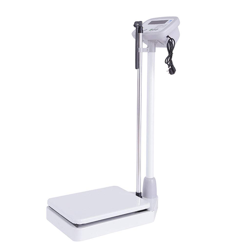 Bilancia per medico professionale, bilancia per altezza e peso, bilancia elettronica digitale ad alta precisione, asta per altezza in lega di alluminio (76-203 cm), display LCD HD