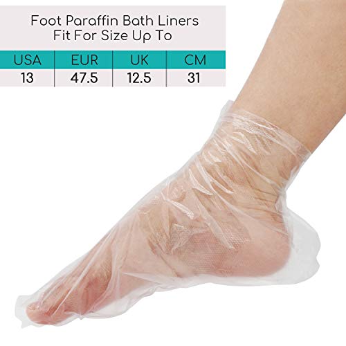 Segbeauty 200Pcs Paraffin Wax Bath Liners, Plastic Socks For Moisturizing, Paraffin Baths Gloves For Hand, Foot Covers Pedicure Bags For Feet Thermal Therabath Hot Wax Therapy Spa Paraffin Wax Machine #TOP4