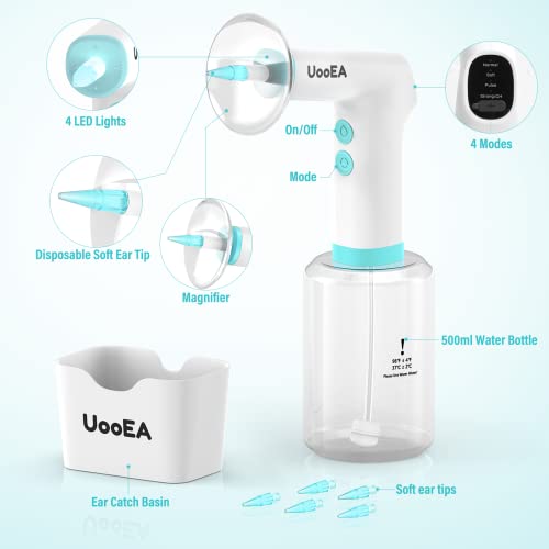 Electric Ear Wax Removal Tool - Water Powered Earwax Cleaner With 4 Pressure Settings Safe And Effective Rechargeable Ear Cleaning Kit Ear Irrigation Flushing System For Adults & Kids #TOP7