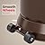 PAMAPIC 48000 BTU Patio Heater with high-strength waterproof cover, Propane Heater for Outdoor Use 2 in 1 Table Design, Double-Layer Stainless Steel Burner,Residential, Gray (Brown)
