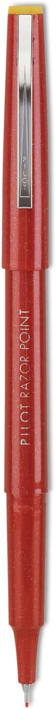 Amazon.com : Pilot 11007 Razor Point Marker, .3mm, Extra Fine, Red Ink ...