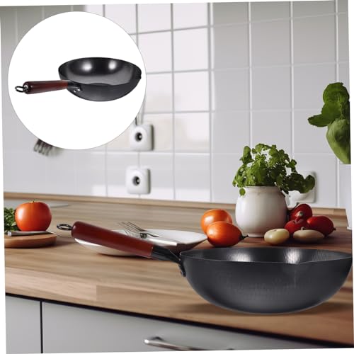 Wok tradicional antiadherente estilo chino para cocina miniatura 6