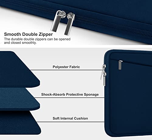 Image of Laptop Sleeve Case, 15.6 inch, Durable Computer Carrying Bag Protective Case Briefcase Handbag with Front Pocket, Slim Laptop Cover for 15.6 Inch HP, Dell, Lenovo, Asus, Notebook, Blue
