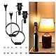2PCS Lampenfassung für Flaschen E27, Fassung mit Schalter und 1.8m Kabel für Flaschen, Max. 60W, Flaschenlampen DIY Kit, E27 Fassung Flaschenadapter für kreative Tischlampen, Schwarz