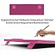 TOHETO A4 Kabellos Leuchttisch mit Tasche, Innovativem Ständer/Oberem Clip, Wiederaufladbar Leuchtkasten, Stufenlos Dimmbar und 6 Helligkeitsstufen Leuchttafel zum Diamantmalerei, Zeichnung (Rosenrot)