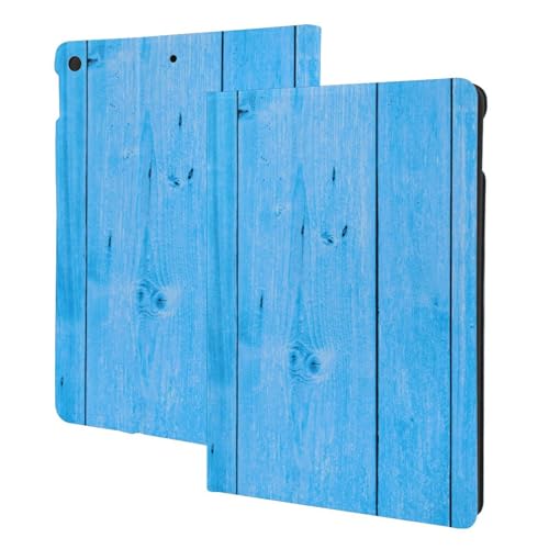 Housse de tablette iPad 10.2 support folio veille réveil automatique bleu