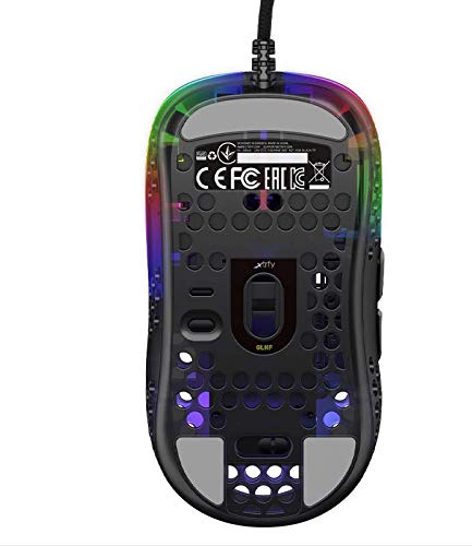 MZ1, Mouse da Gioco Con Filo Ultraleggero, Sensore Pixart 3389 all'Avanguardia, Forma Esclusiva per un Puntamento Ottimale, Illuminazione RGB regolabile, Zy’s Rail Edition - Mouse gaming - Immagine 2