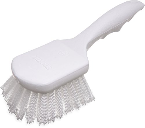 Image of SPARTA 4054200 Nylon Dish Scrub Brush, Utility Brush, Cleaning Brush With Hanging Hole For Kitchen, Restaurant, Home , 8 Inches, White, (Pack of 12)