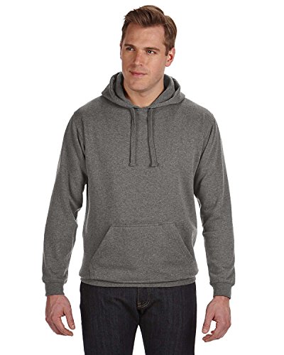 J. America Men's Tailgate Hoodie Sweatshirt, Charcoal, XX-Large