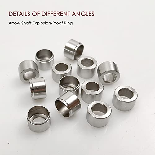 Diolili 12Pcs Archery Arrow Shaft Protection Stainless Steel Explosion-Proof Ring For Hunting Bow Arrow Equipment Accessories … #TOP5