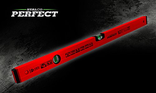 Livella 60,80,100 cm rosso scala Alu alluminio strumento di misurazione di Stalco