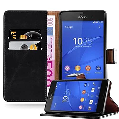 Cadorabo Funda Libro para Sony Xperia Z3 en Negro Grafito   Cubierta Proteccíon con Cierre Magnético, Tarjetero y Función de Suporte   Etui Case Cover Carcasa