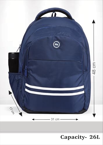 Image of PB Pearlbags FLAUNT 25L Solid Casual Backpack,3 Compartment,Premium Fabric,Water Resistant Anti Theft,School & College Bag for Boys and Girls,Office & Travel Bag for Men and Women,48X31X17 Cms