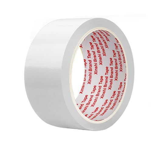 skycabin Heavy Duty White Duct Tape for Packing,Repairs,Maintenance&Industrial Professional Use,Multi-Use Easy Tear Waterproof Cloth Gaffer Tape 48mmx20m 0.2mm Thick No Residue