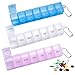 Price comparison product image 3 Pieces Pill Box Organiser Pill Dispenser Box, 7 Day Pill Box Organiser One Time a Day, Weekly Pill Box Pill Organiser for Medication, Supplements, Vitamins, Cod Liver Oil
