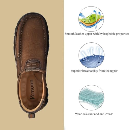 Men Casual Shoes Leather Slip On Loafers Walking Shoes for Work Office Dress Outdoor3