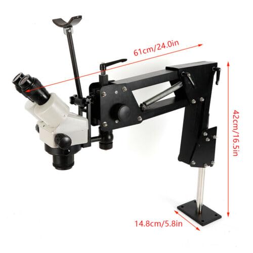 Micro Jewelry Microscope Stand Spring Bracket and 360° Twistable Designs Large Field of View(5.1-33Mm) Ideal Gift Removable Lens for The Inspection Assembly Inlaid Multi Directional Setting Stereo