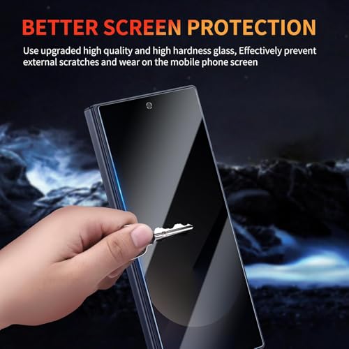 Image of SHILD Tempered Glass Screen Protector Compatible with -------- (6.8 Inch) | 9H Hardness | Military-Grade Protection | Anti-Scratch | HD Clear | 100% Fingerprint Unlock Support | Easy Installation | Pack of 2 (For Galaxy Z Fold 6 Privacy)