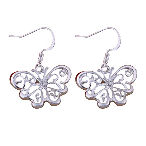 Cdet 1 Paar Damen-Ohrclips Schmetterling Anhänger Ohrstecker, hängende Ohrstecker, Schmuck Zubehör Valentinstag Weihnachten Geschenk