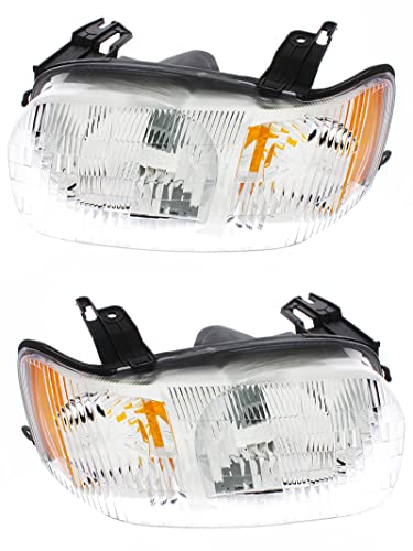 For Ford Escape Headlight 2001 2002 2003 2004 Driver and Passenger Side Headlamp Assembly Replacement