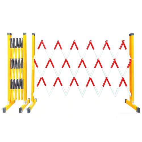 車道用拡張バリケード、交通フェンス、高温耐腐食性、工場床用断熱伸縮フェンス(Red and white,200cm)
