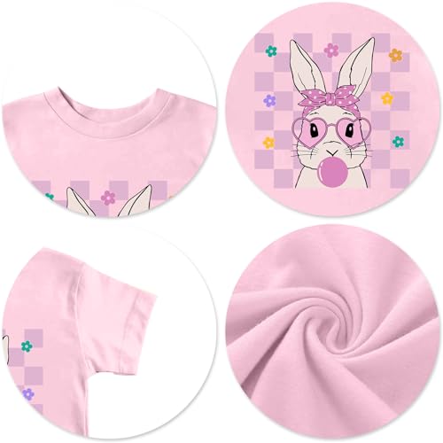 Image of CAZYCHILD Toddler Easter Shirt for Boys Girls:Funny Rabbit Graphic Printed Tee Cute Easter Casual Short Sleeve Gift Tops
