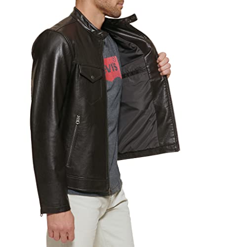 Image of Levi's Men's Faux Leather Racer Jacket